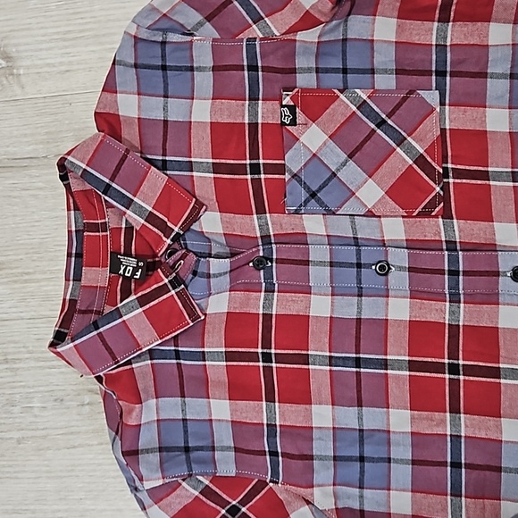 FOX Flannel Women's Long Sleeve Small Button Down - Picture 2 of 4
